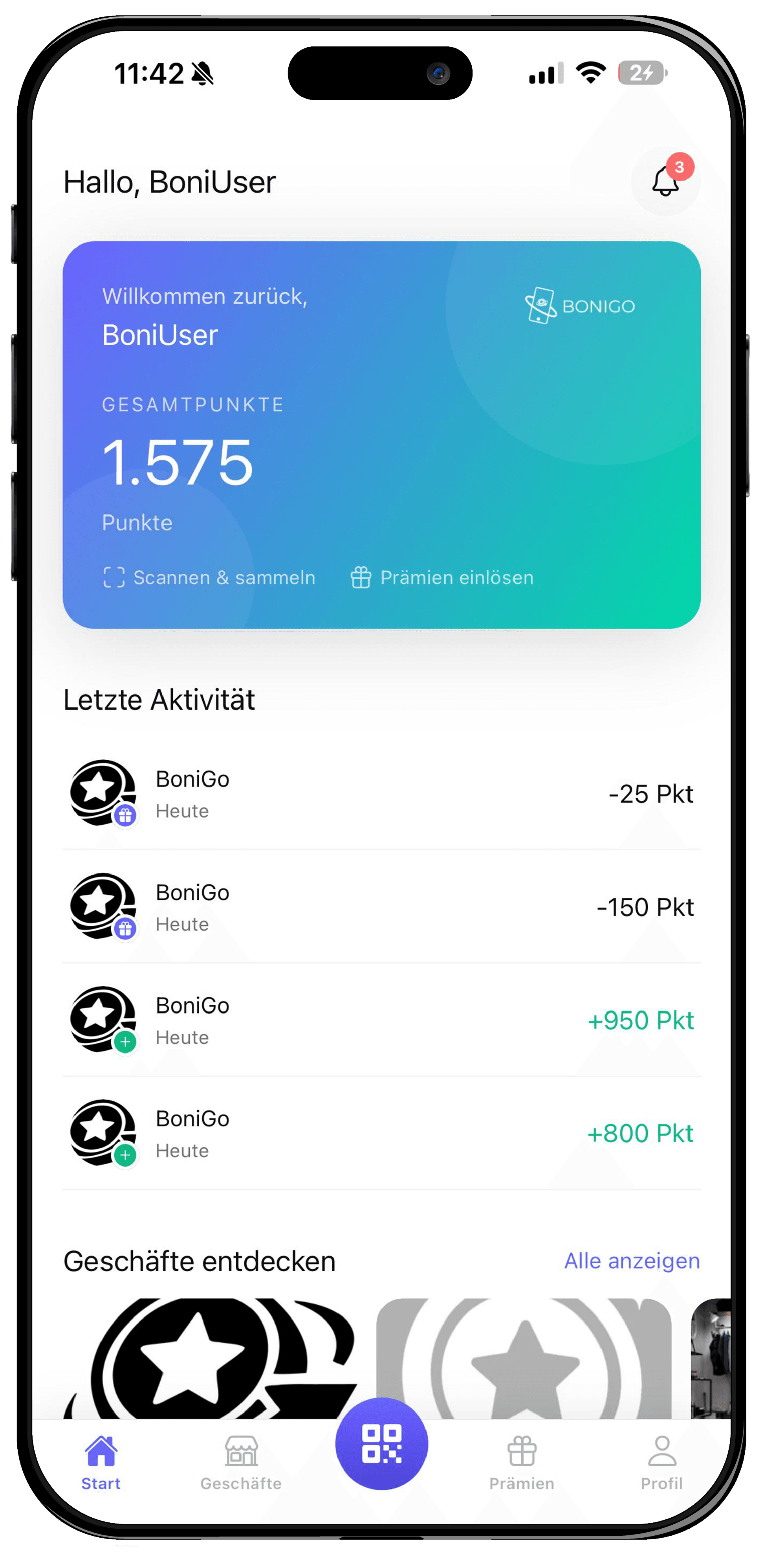 Bonigo App – iPhone Mockup
